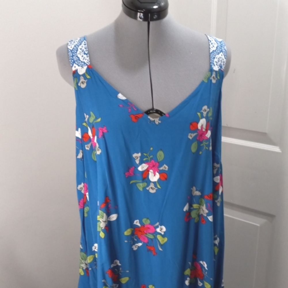 NWT Matilda Jane Sz XXL  Dress with Ladder Back, Floral Midi w/ Pockets, Lagen